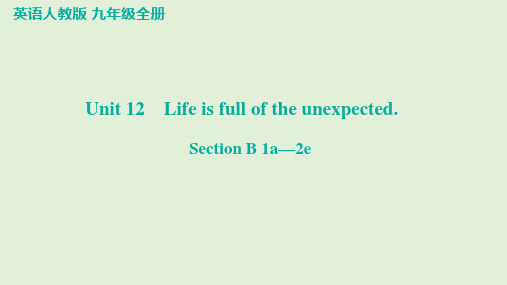 Life+is+full+of+the+unexpectedSection+B 英语人教版九年级全册