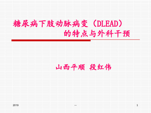 糖尿病下肢动脉病变段红伟ppt课件