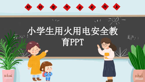 小学生用火用电安全教育PPT