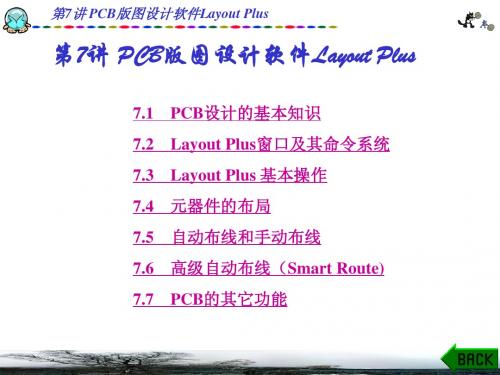 第7讲 PCB版图设计软件Layout Plus