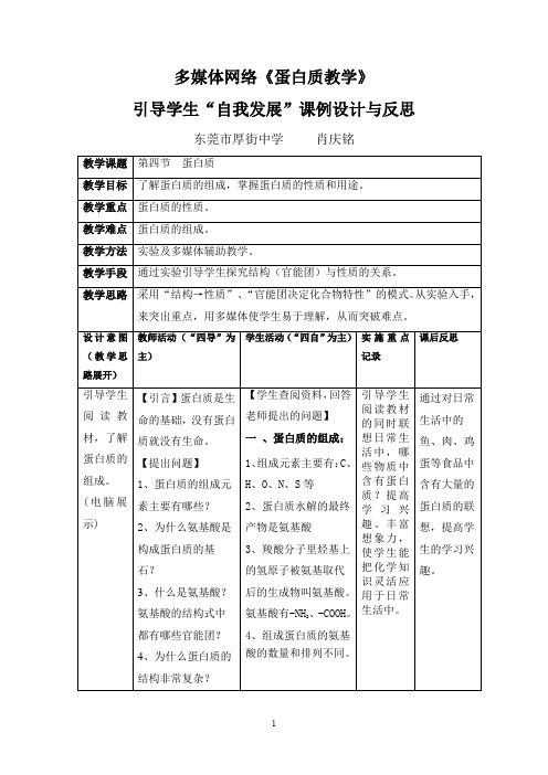 多媒体网络《蛋白质教学》解析