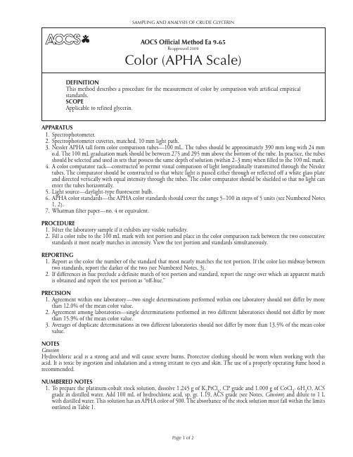 AOCS Ea 9-65-2009