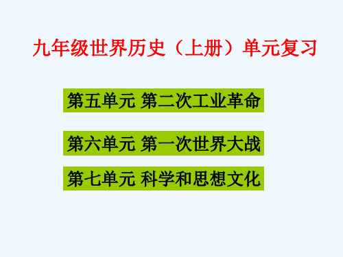 九年级历史上册第五、六、七单元复习课件