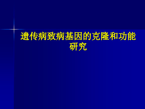 2011-05-31遗传病致病基因的克隆