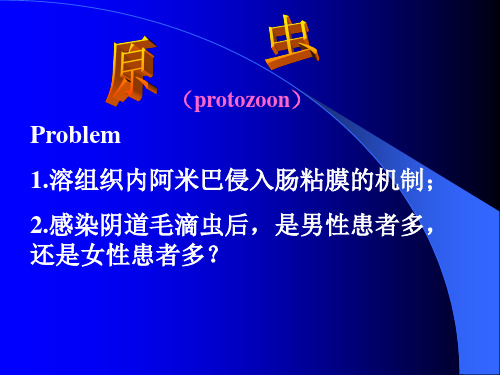 阿米巴、阴滴、杜氏原虫