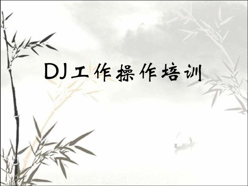 DJ工作操作培训 PPT