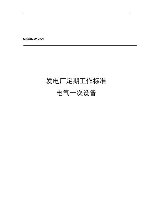 发电厂定期工作标准~电气一次