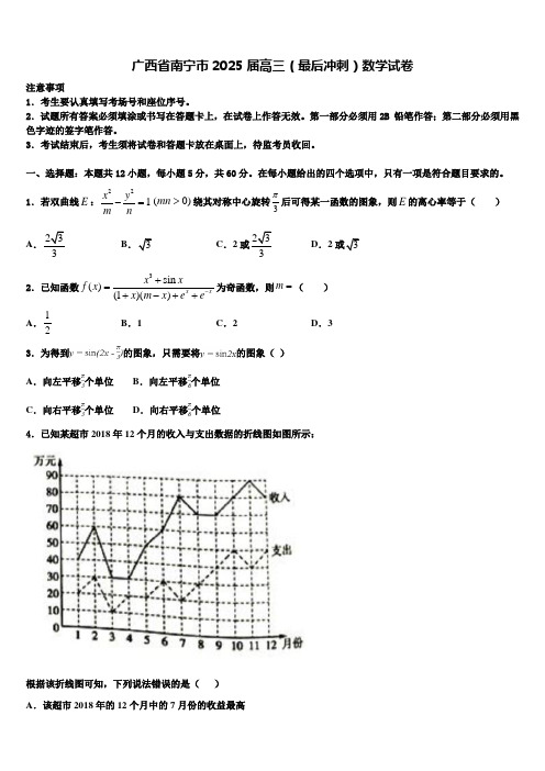 广西省南宁市2025届高三(最后冲刺)数学试卷含解析