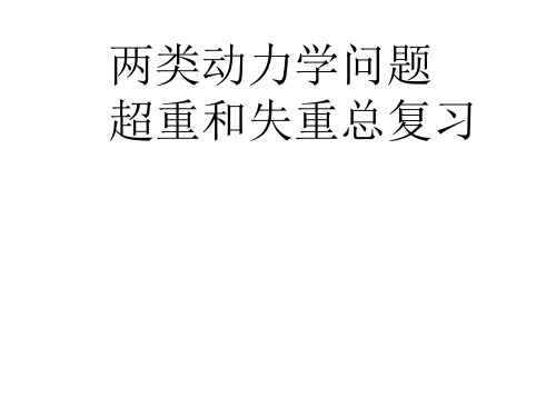 2011年高考物理 两类动力学问题  超重和失重总复习课件 新人教版.