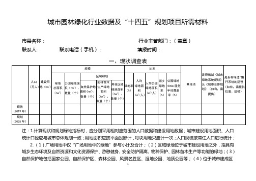 城市照明行业数据及“十四五”规划项目所需材料