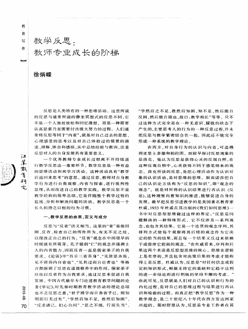 教学反思：教师专业成长的阶梯