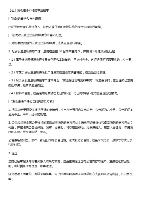 第柒拾期_缺席判决程序和违法所得的没收程序(下)——重点知识点