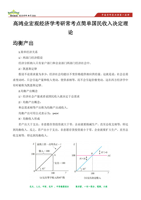 中央财经大学高鸿业宏观经济学考研常考点