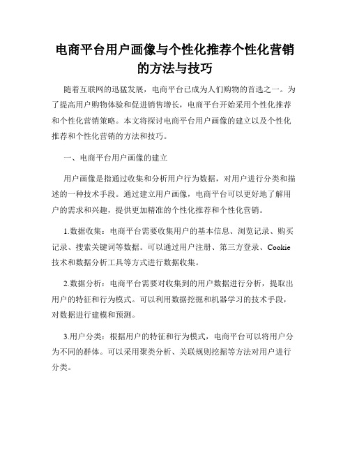 电商平台用户画像与个性化推荐个性化营销的方法与技巧