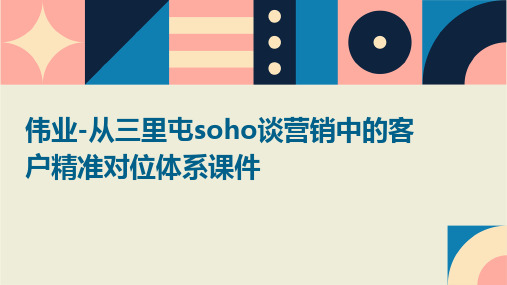 伟业-从三里屯SOHO谈营销中的客户精准对位体系课件