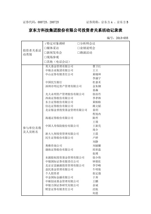 证券代码000725、200725 证券简称京东方A 、京东方B_39758