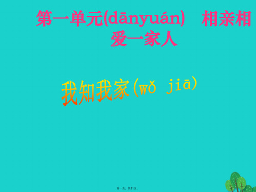 名师课堂八年级政治上册1.1.1我知我家课件新人教版