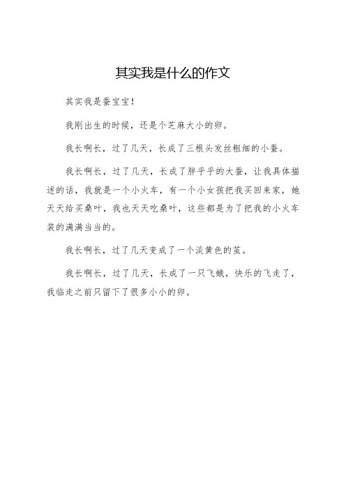 其实我是什么的作文