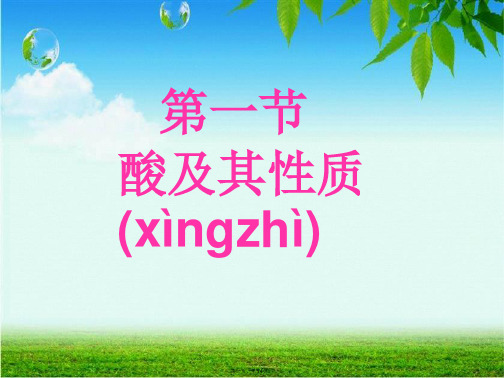 最新初中化学酸及其性质PPT课件精品课件