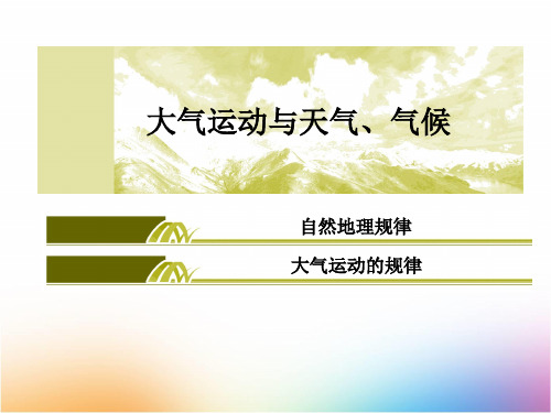 高三地理一轮复习精品课件24：核心考点 大气运动和降水