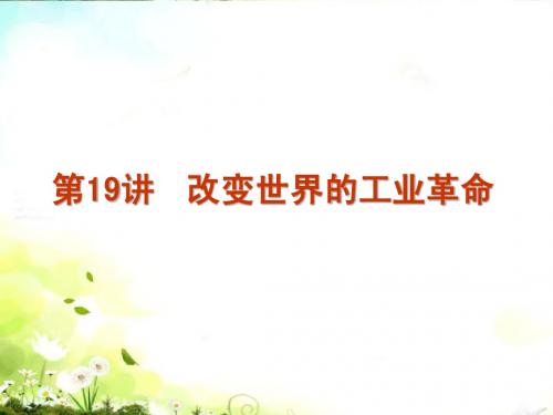 2012届高考历史 第8单元第19讲改变世界的工业革命复习方案课件 岳麓版