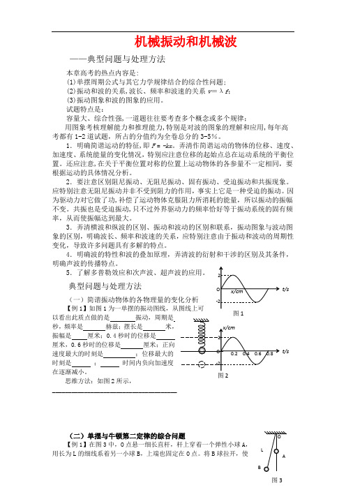 高三物理复习学案：机械振动和机械波 新人教版