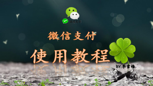 微信支付使用PPT课件
