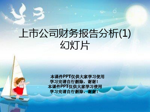 上市公司财务报告分析(1)幻灯片