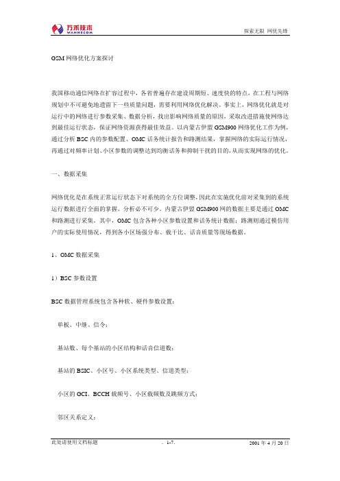 华为GSM网络优化方案