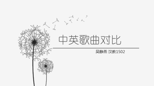 中英文歌曲对比