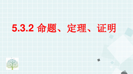 新人教版数学七年级下册《命题、定理、证明1》PPT课件