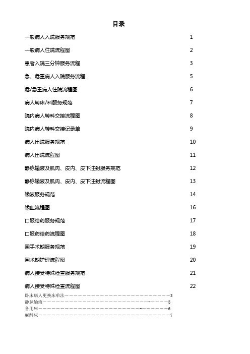 一般病人住院流程图