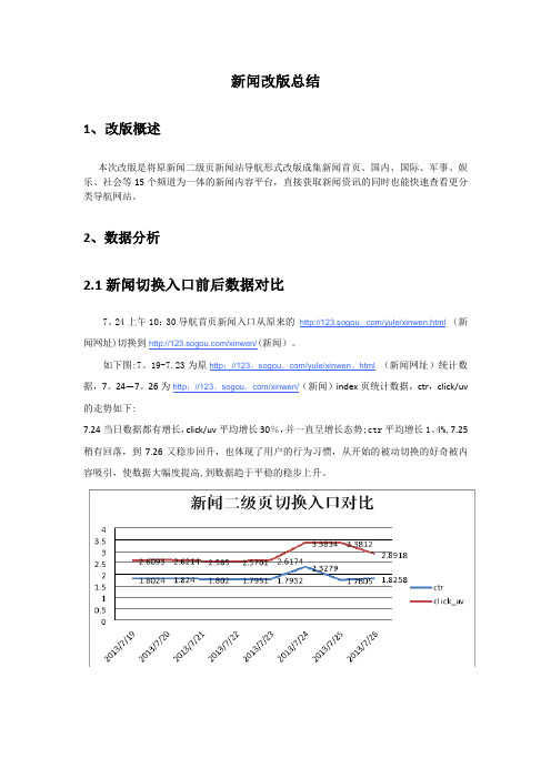 新闻改版总结