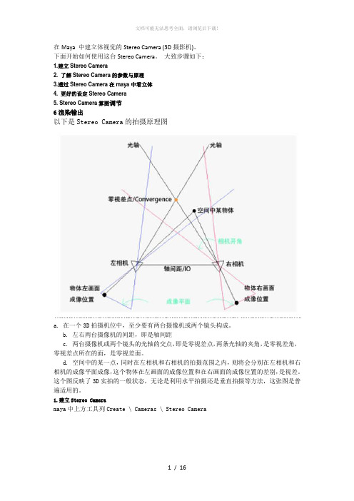 maya立体摄像机渲立体教程