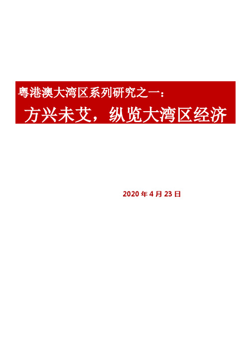 2020粤港澳大湾区系列研究报告：方兴未艾,纵览大湾区经济-2020.04