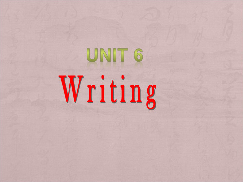 Unit 6 Writing