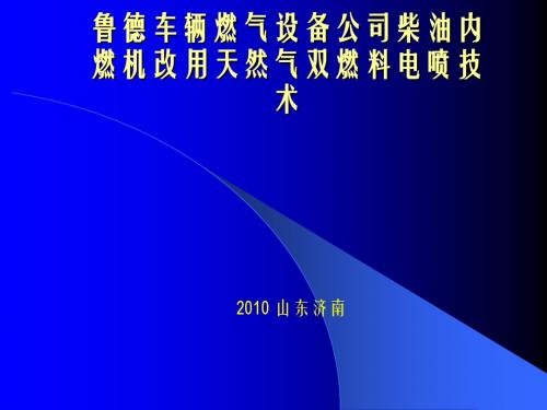 2010鲁德车辆燃气设备公司柴油内燃机改用天然气双燃料电喷技术