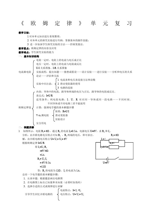 《欧姆定律》单元复习教案