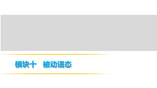 2018年中考英语总复习课件：模块十   被动语态 (共11张PPT)