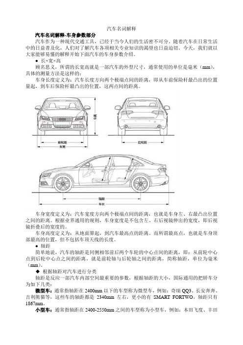 汽车名词解释