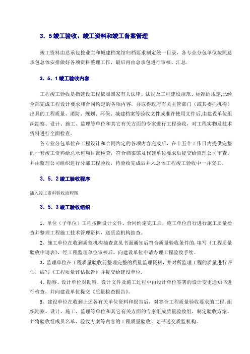 竣工验收、竣工资料和竣工备案管理