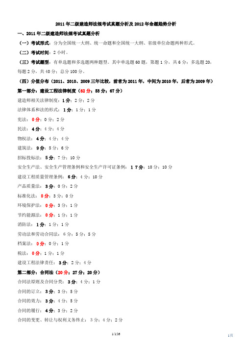 2012年二级建造师《建设工程法规及相关知识》精讲班课件重点