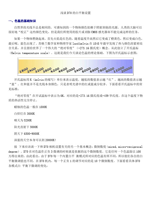 浅谈D70的白平衡设置