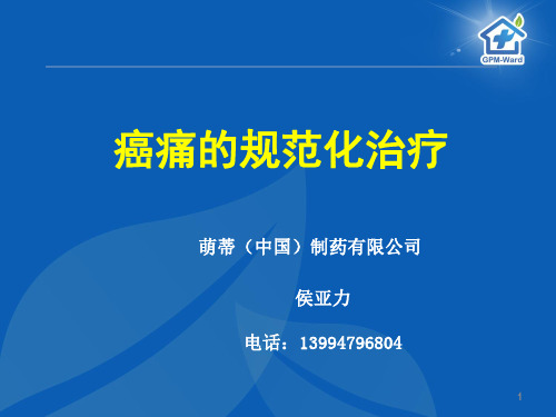 疼痛评估方法及阿片药物的 滴定幻灯片课件