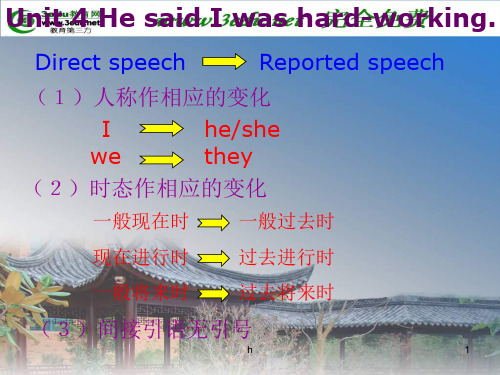 八年级英语He said I was hard-working课件