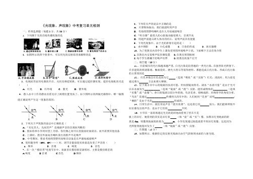 声光中考训练