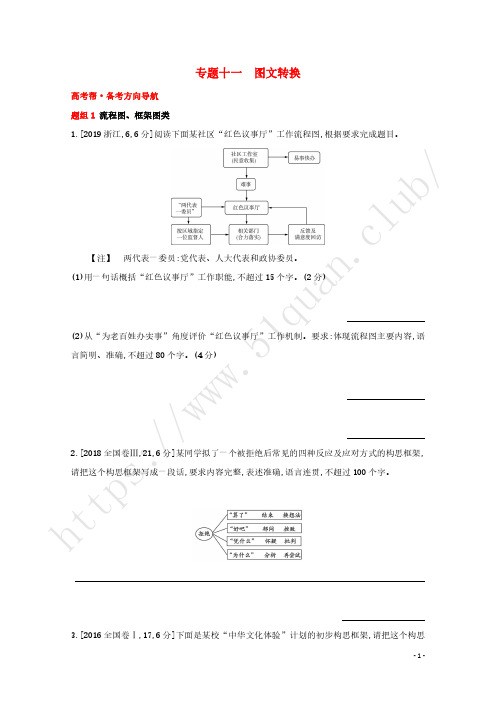 2022届高考语文一轮复习专题十一图文转换试题1含解析