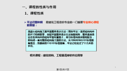 平法识图和钢筋算量说课课件