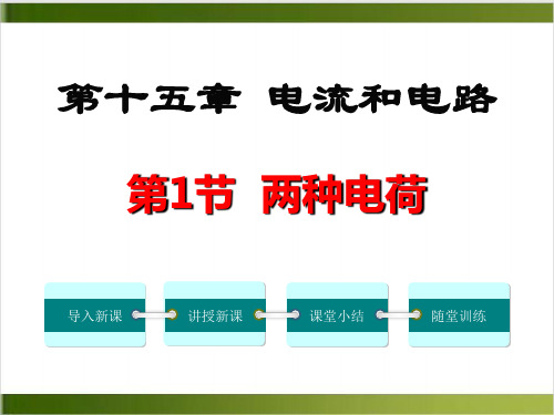 人教版初中物理课件《两种电荷《课文分析1