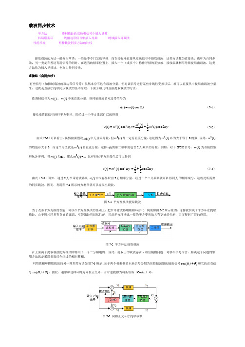 载波恢复的基本原理